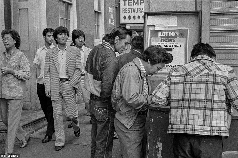 Meeting point: Young men stand on the street in 1982