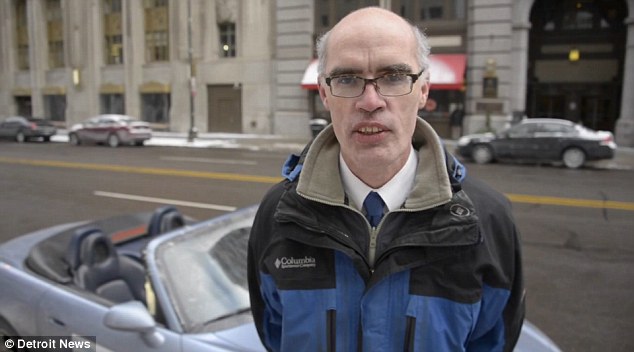 Hasn't stopped: 46-year-old de Jong, originally from the Netherlands, started the habit in September 2003, when he challenged himself to keep the top down for 100 days straight 