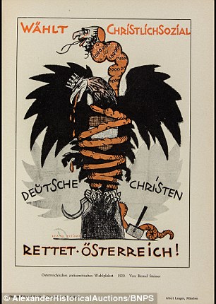 Anti-Semitic art images inside one of the books up for auction