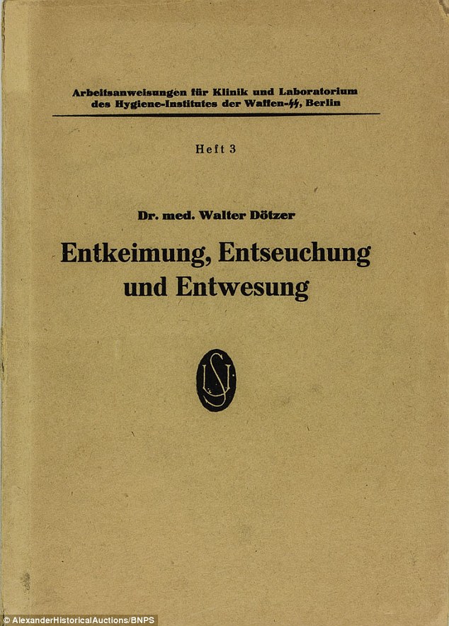 This Nazi book entitled Sterilization, Decontamination, and Disinfection, is said to be a guidebook for the gas chamber. It is expected to be sold for around $2,000