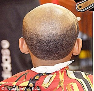 Like a bald old man: A-1 Kutz co-owner Russell Frederick says he had the idea after successfully using the punishment technique when his own 12-year-old son's grade's last year