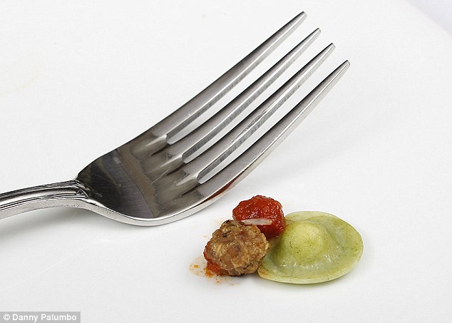 Carb overload: The restaurant also offers a petite ravioli and meatball dish