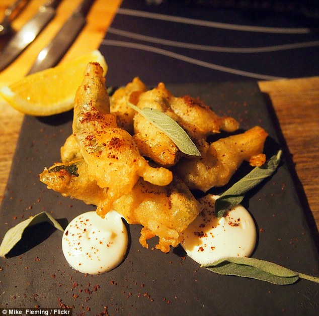 The restaurant's specialises in fresh seafood (pictured) as well as Asian-inspired dishes 