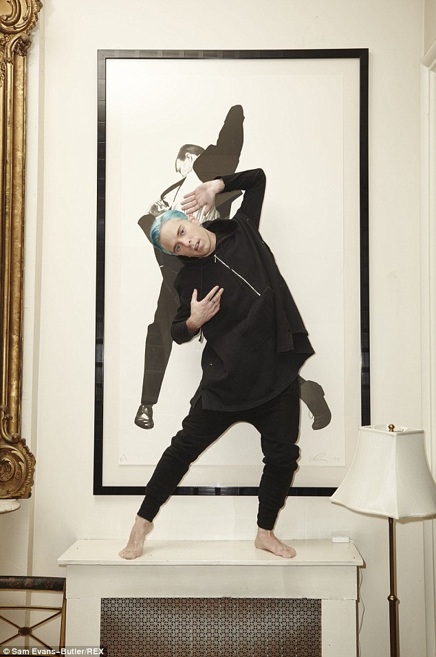 Stealing his style: Drew, a chief creative officer explained that he 'hung on to' his ex-­boyfriend’s cape, adding, 'he bought it, and I stole it. Capes are my signature look now'