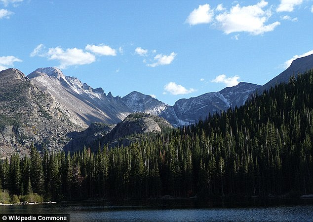 Scene: Deer Mountain in the Rocky Mountains National Park in Colorado, where the couple were hiking at the time of the 'freak accident' which claimed her life. He is now on trial for murder