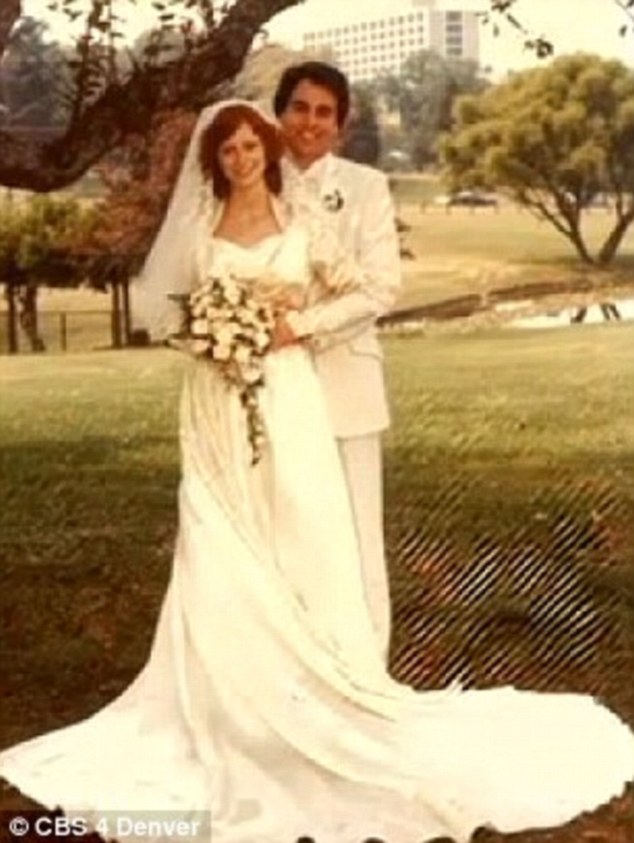 First wife: Harold and Lynn Henthorn on their wedding day. She died in what he said was a freak accident but his trial for the alleged murder of his second wife will hear claims the 'accident' was also murder