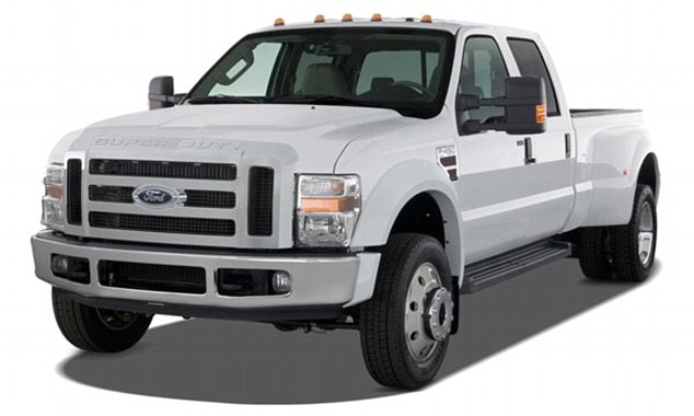 Fatal crash: The victims were struck by a silver Ford pickup truck (file picture), which was traveling eastbound