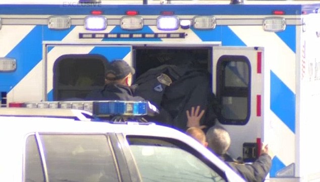 Wardwell said the man was then handcuffed and taken to the hospital (pictured) while the device was handed over to the FBI. Both devices have since been determined to be fakes