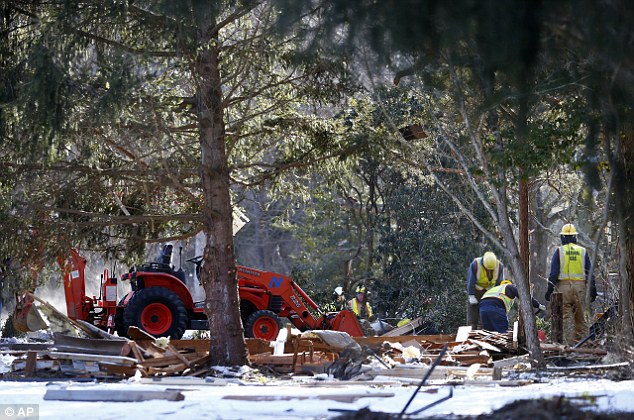 Tuesday's explosion comes nearly a year after another gas leak sparked at a blast in nearby Ewing, destroying 10 houses, killing one woman and injuring seven people in March 2014. The scene of the Tuesday blast pictured above