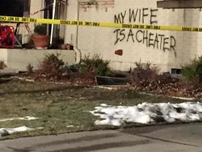 ‘My wife is a cheater’ spray-painted on Arvada home that explodes, catches fire
